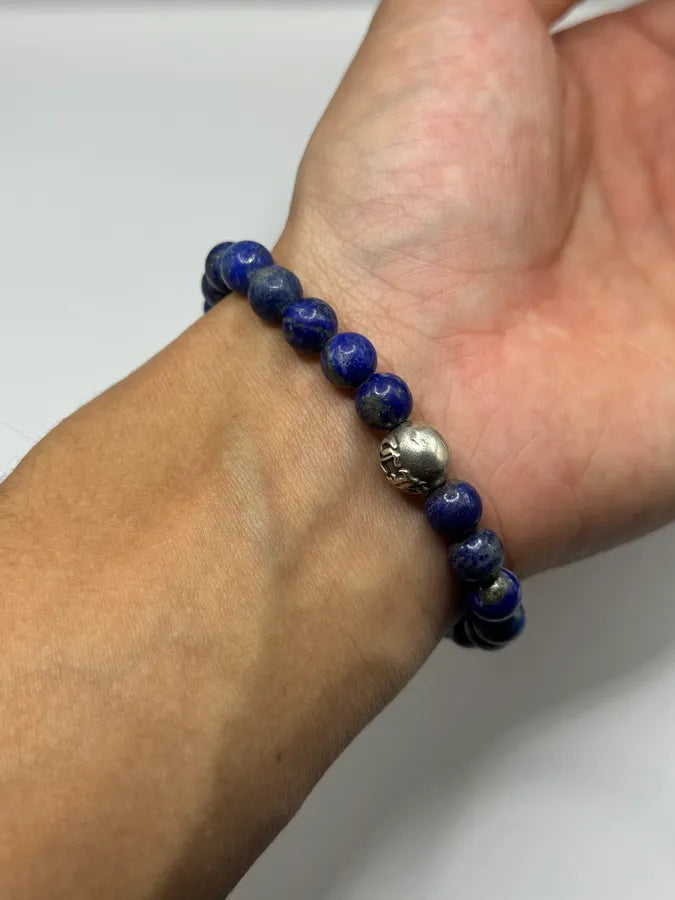 Chrome Hearts Blue Plus Bead Bracelet axKfILq 3
