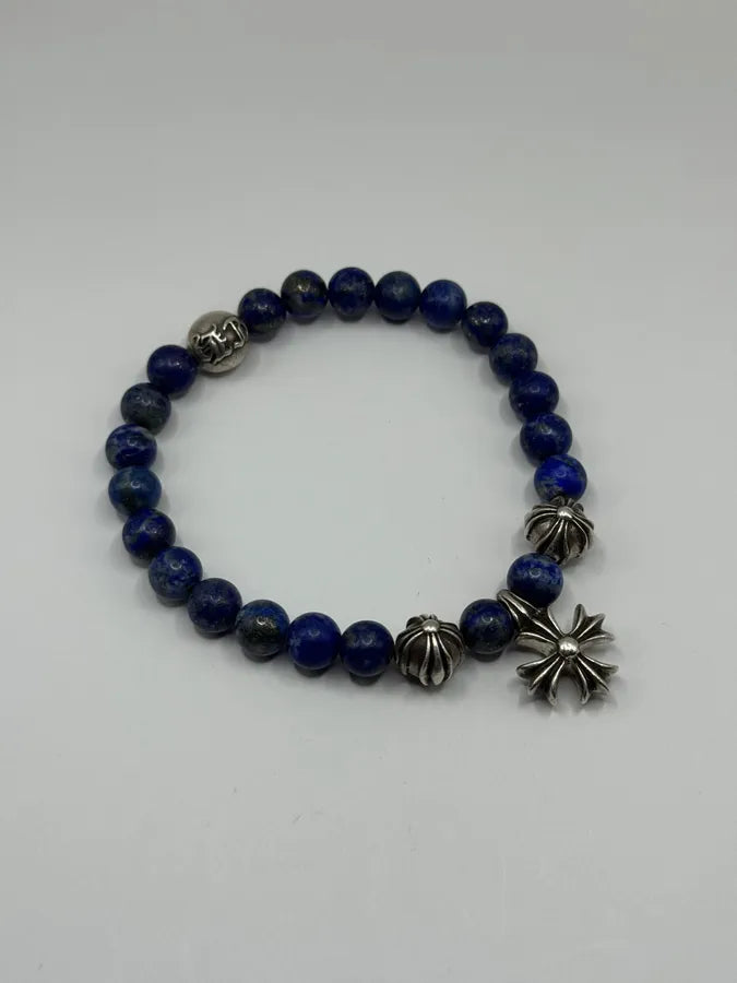 Chrome Hearts Blue Plus Bead Bracelet axKfILq 5