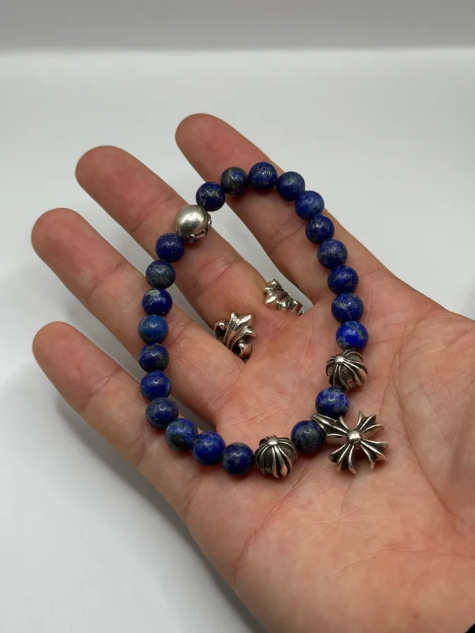 Chrome Hearts Blue Plus Bead Bracelet axKfILq 8