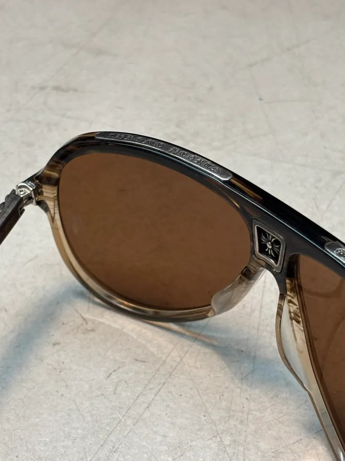 Chrome Hearts Brown Acetate Cooch Aviator Sunglasses McXfSqV 8