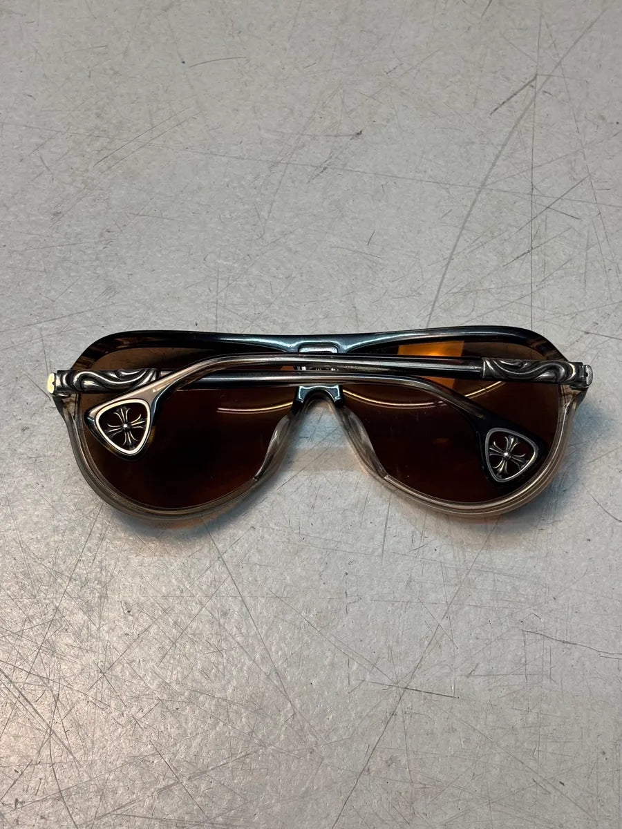 Chrome Hearts Brown Acetate Cooch Aviator Sunglasses McXfSqV 2