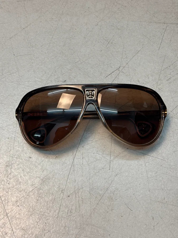 Chrome Hearts Brown Acetate Cooch Aviator Sunglasses McXfSqV 1