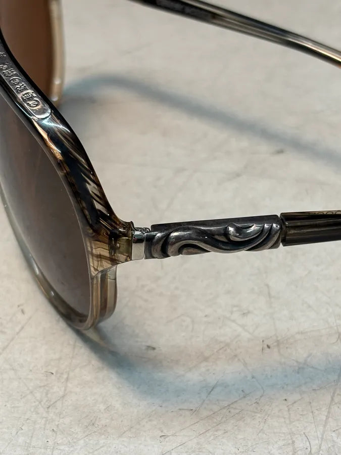 Chrome Hearts Brown Acetate Cooch Aviator Sunglasses McXfSqV 9