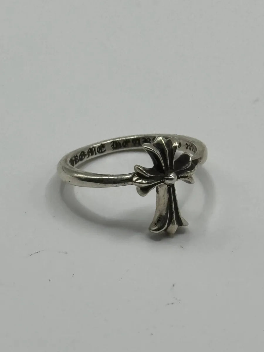Chrome Hearts Cross Bubblegum Silver Ring hAeuyVF 0