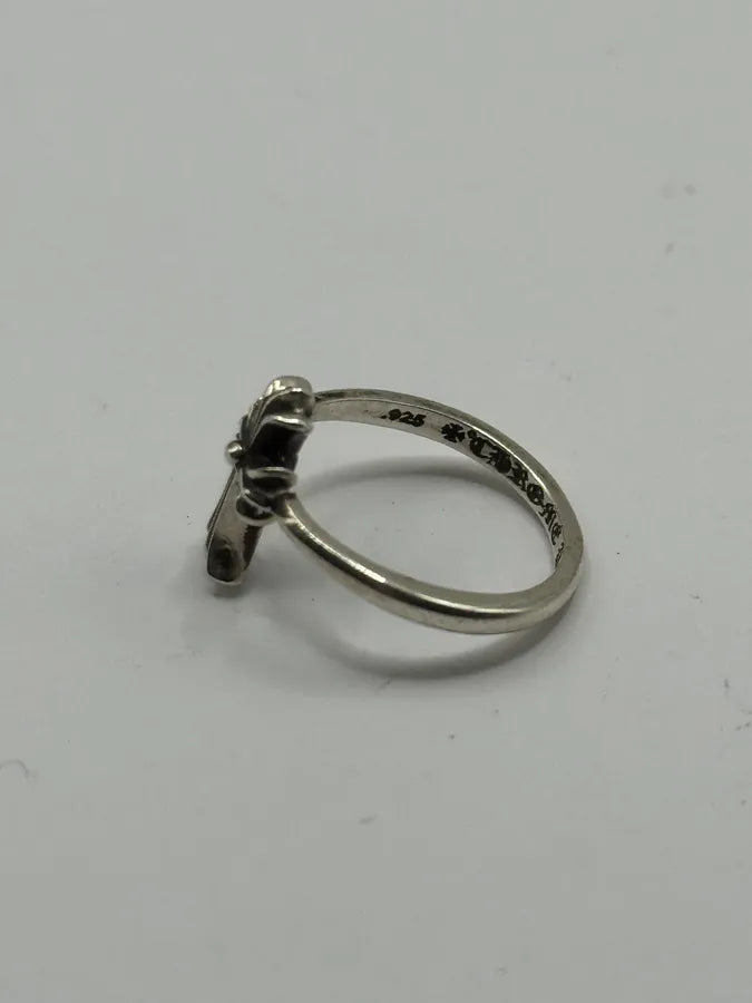 Chrome Hearts Cross Bubblegum Silver Ring hAeuyVF 2