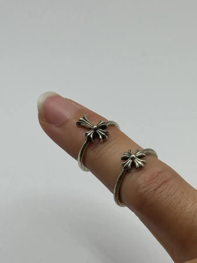 Chrome Hearts Cross Bubblegum Silver Ring hAeuyVF 3