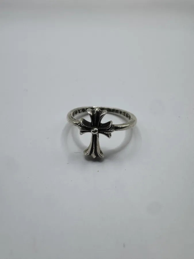 Chrome Hearts Cross Bubblegum Silver Ring hAeuyVF 5