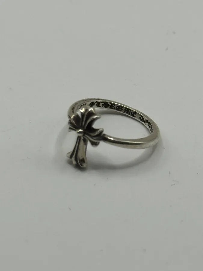 Chrome Hearts Cross Bubblegum Silver Ring hAeuyVF 6