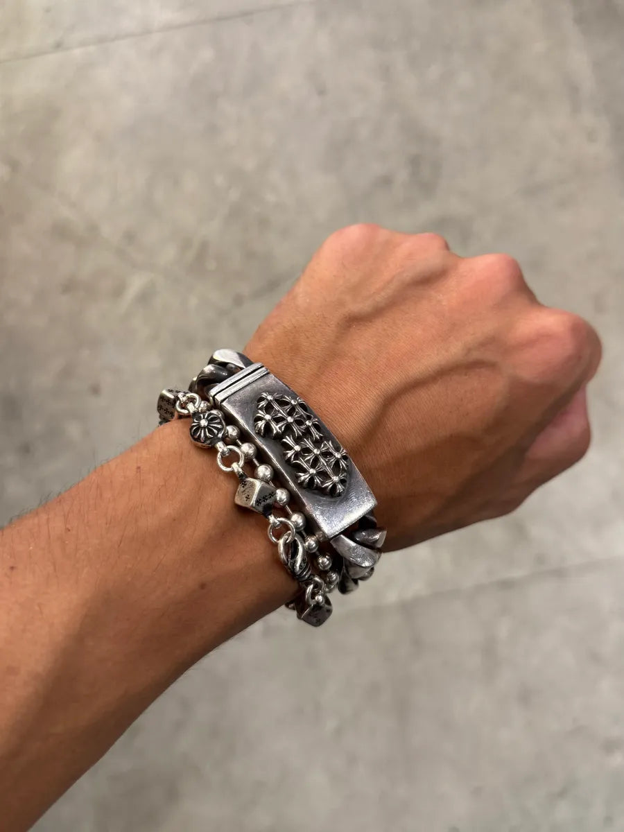 Chrome Hearts Cemetery Cross Silver Bracelet Pturpia 12
