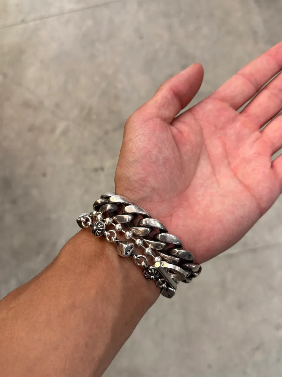 Chrome Hearts Cemetery Cross Silver Bracelet Pturpia 13