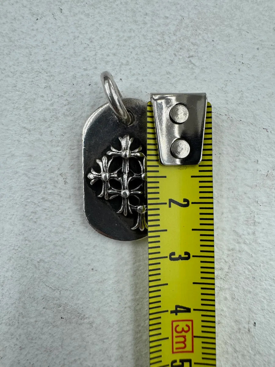Chrome Hearts Cemetery Silver Dog Tag Pendant vThDyDd 2