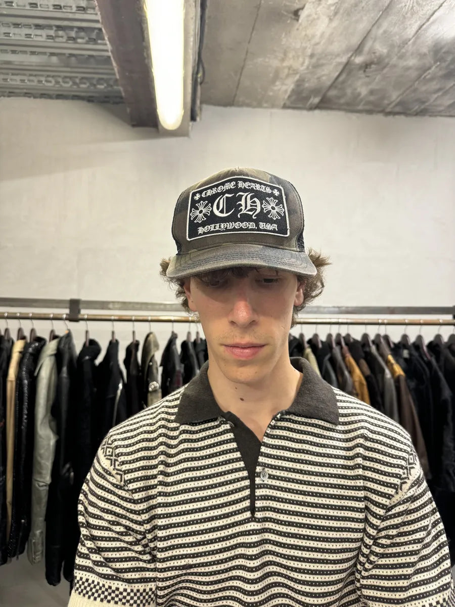 Chrome Hearts CH Hollywood Military Camo Trucker Cap (OS) nmlpMqj 1