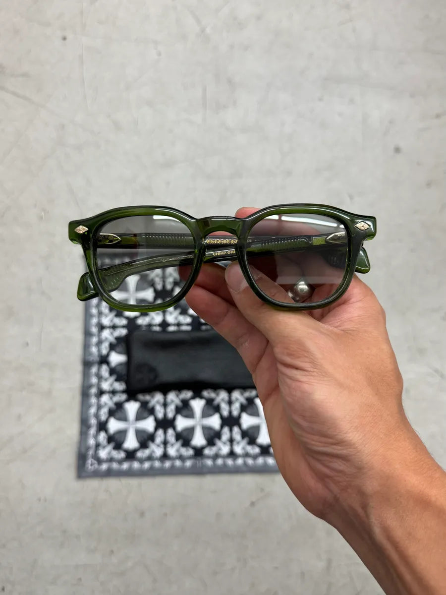 Chrome Hearts Chirp Chirp Green Transparent Golden Sunglasses vgWNIqr 0