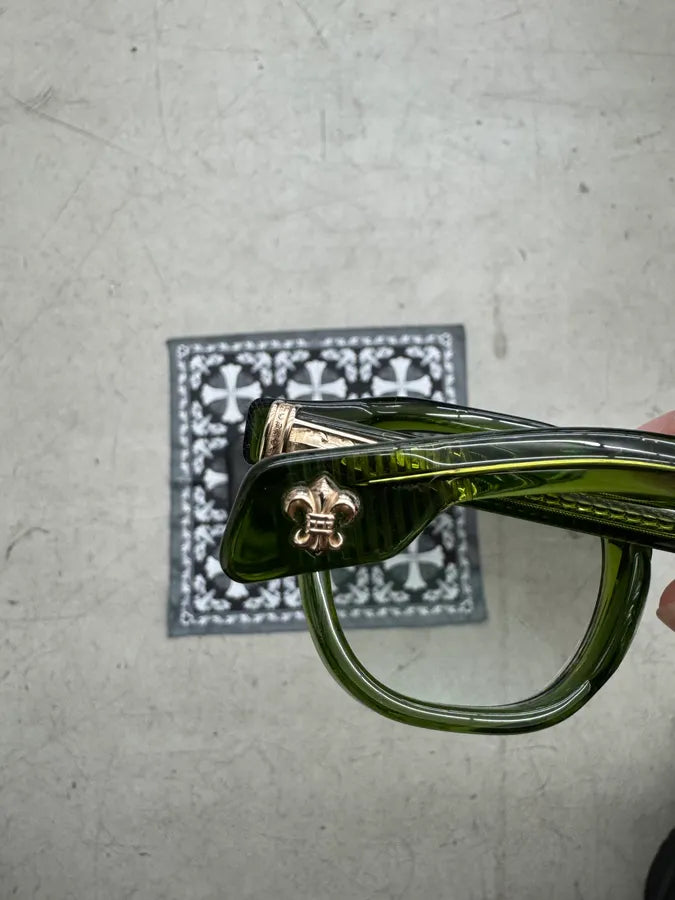 Chrome Hearts Chirp Chirp Green Transparent Golden Sunglasses vgWNIqr 5