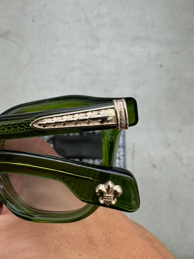Chrome Hearts Chirp Chirp Green Transparent Golden Sunglasses vgWNIqr 6
