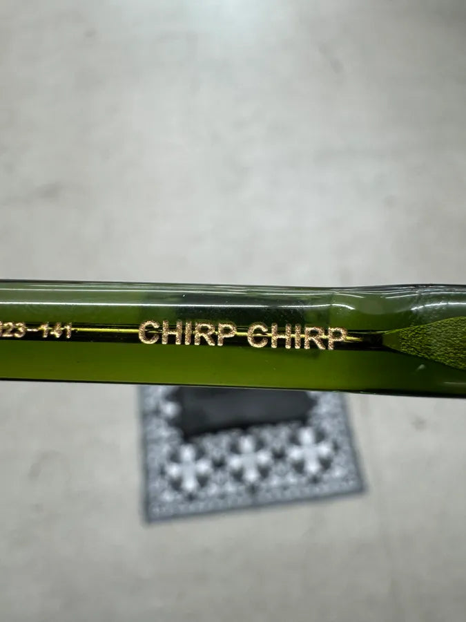 Chrome Hearts Chirp Chirp Green Transparent Golden Sunglasses vgWNIqr 8