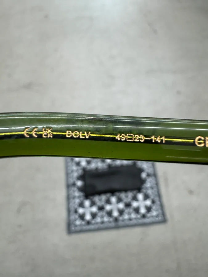 Chrome Hearts Chirp Chirp Green Transparent Golden Sunglasses vgWNIqr 9