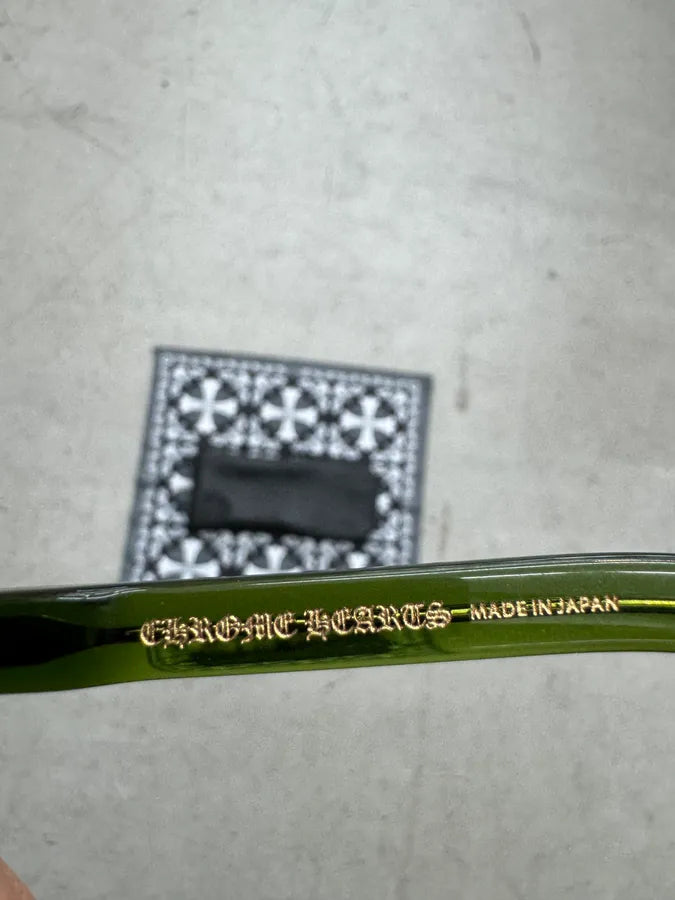 Chrome Hearts Chirp Chirp Green Transparent Golden Sunglasses vgWNIqr 10