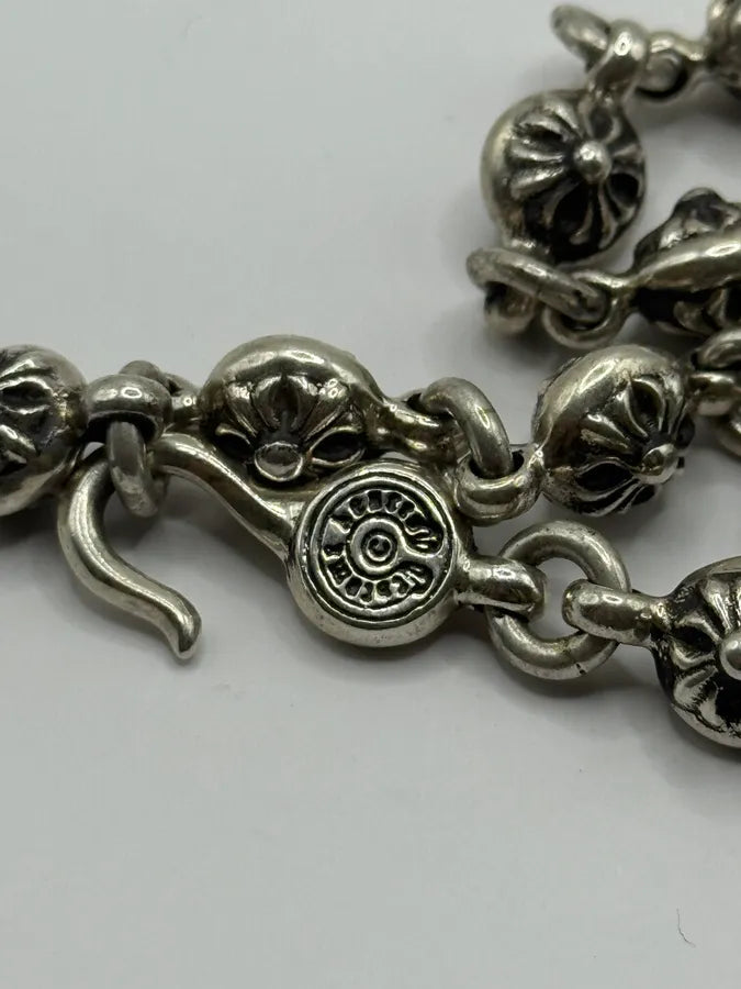 Chrome Hearts Cross Ball Silver Bracelet ZQglnoD 5