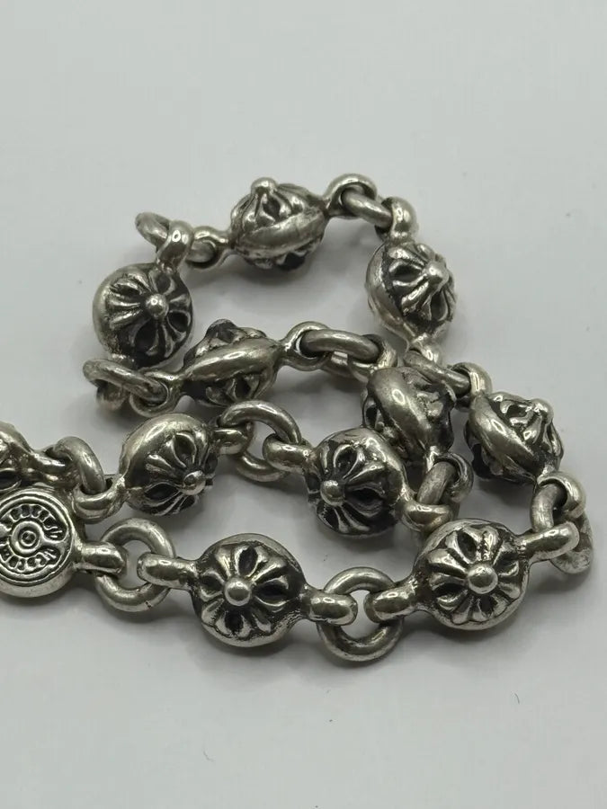 Chrome Hearts Cross Ball Silver Bracelet ZQglnoD 6