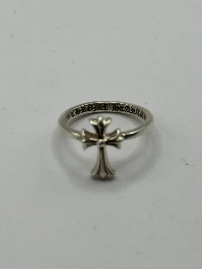 Chrome Hearts Cross Bubblegum Silver Ring kzUZFdU 6