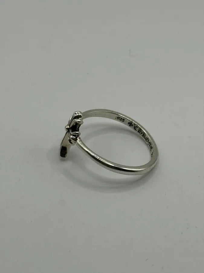 Chrome Hearts Cross Bubblegum Silver Ring PgutsWj 3