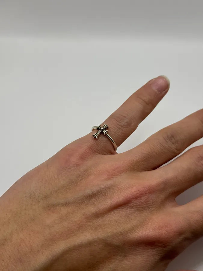 Chrome Hearts Cross Bubblegum Silver Ring pLAjVDY 1