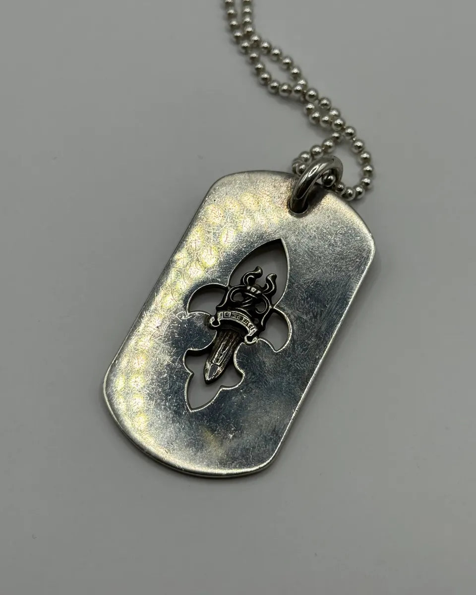 Chrome Hearts Cross Dagger Dog Tag Pendant (OS) OKbiIzm 0