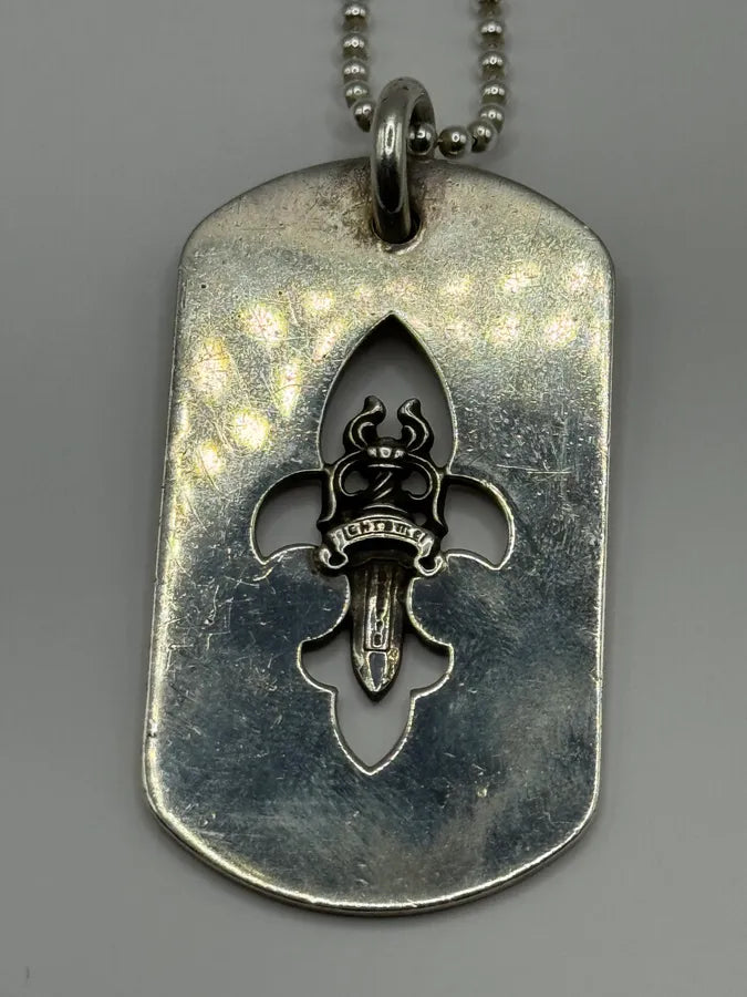 Chrome Hearts Cross Dagger Dog Tag Pendant (OS) OKbiIzm 3