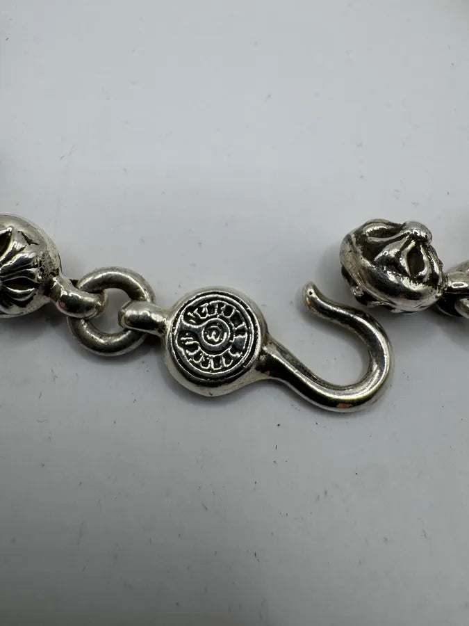 Chrome Hearts Crossball Silver Bracelet ibbAPRp 4