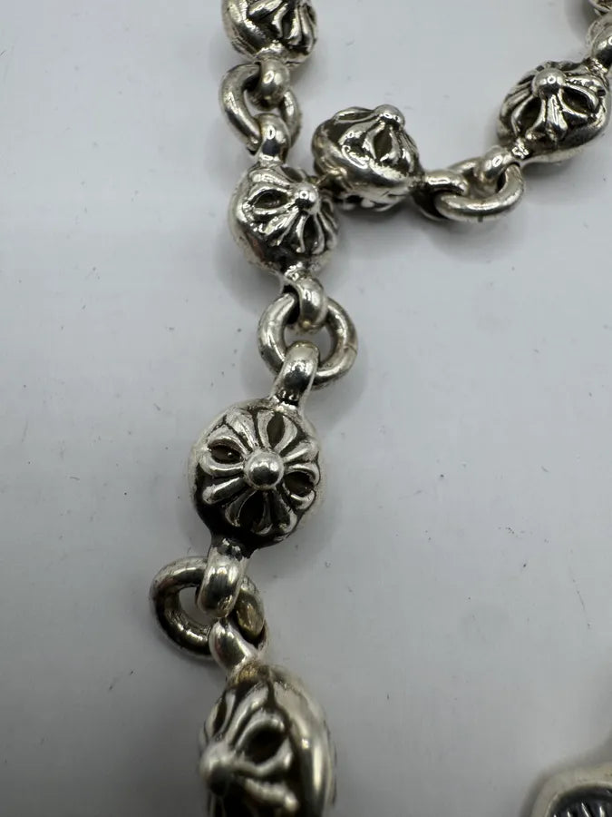 Chrome Hearts Crossball Silver Bracelet ibbAPRp 7