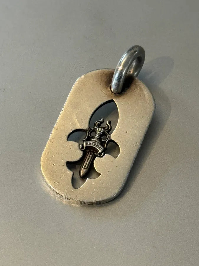 Chrome Hearts Cut Out Dagger Dog Tag DKOOpqJ 0