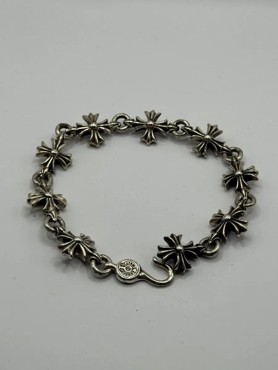 Chrome Hearts Cut Out Plus Silver Bracelet uOEWuVq 0