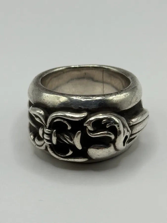 Chrome Hearts Dagger Heart Silver 925 Ring KesByvq 0