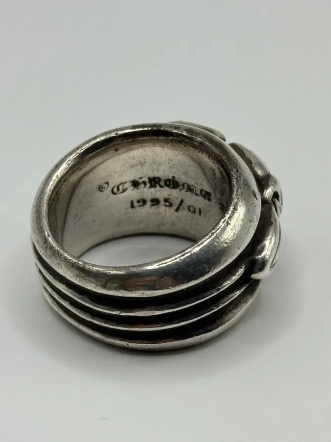 Chrome Hearts Dagger Heart Silver 925 Ring KesByvq 5