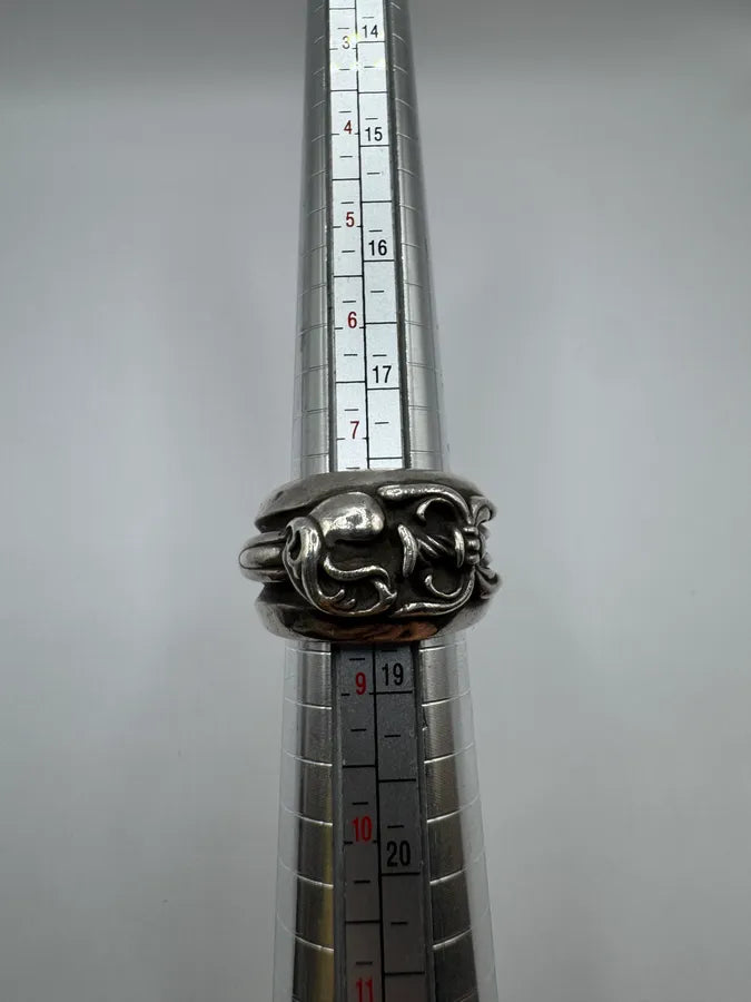 Chrome Hearts Dagger Heart Silver 925 Ring KesByvq 8