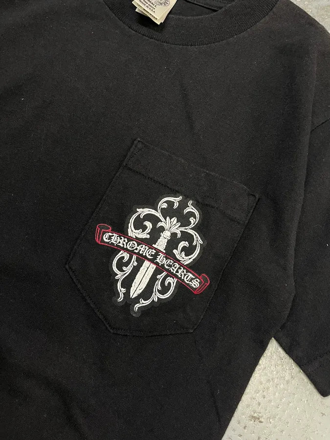 Chrome Hearts Dagger Print Black Short Sleeve Tee Shirt nWqVAfs 5