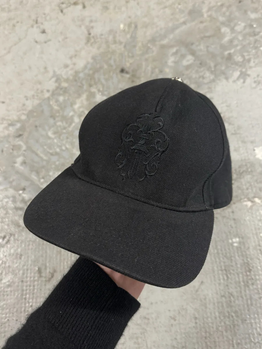 Chrome Hearts Dagger Silver Embellished Black Cap (OS) PvErEhn 0