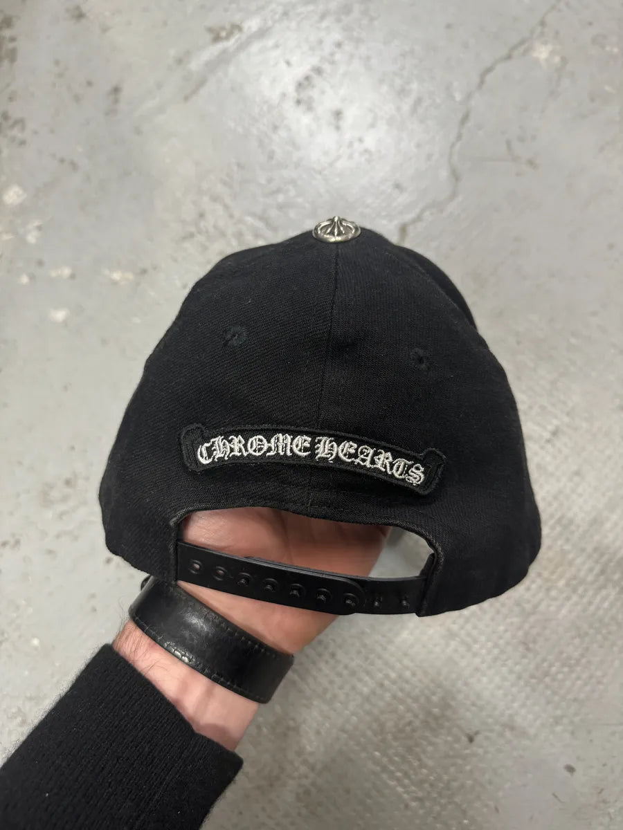 Chrome Hearts Dagger Silver Embellished Black Cap (OS) PvErEhn 1