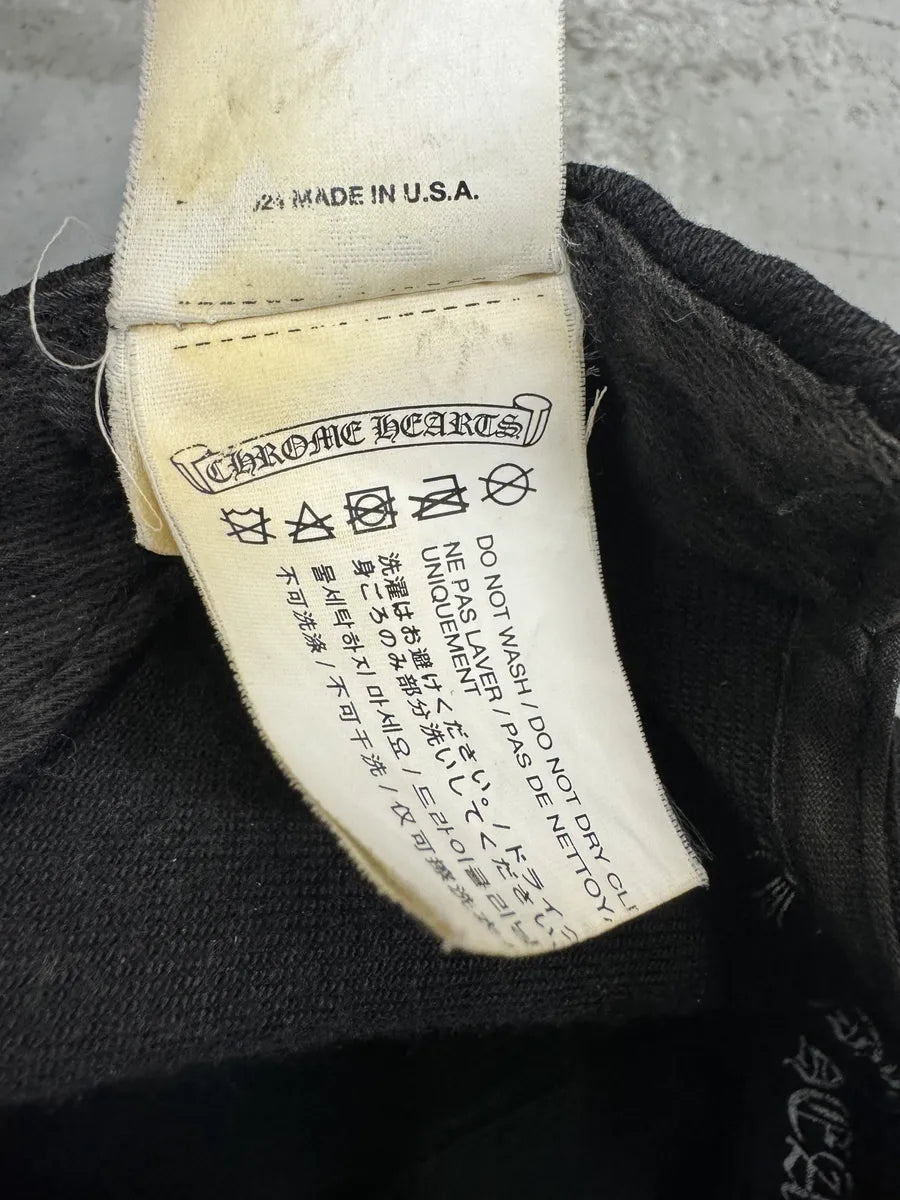 Chrome Hearts Dagger Silver Embellished Black Cap (OS) PvErEhn 10