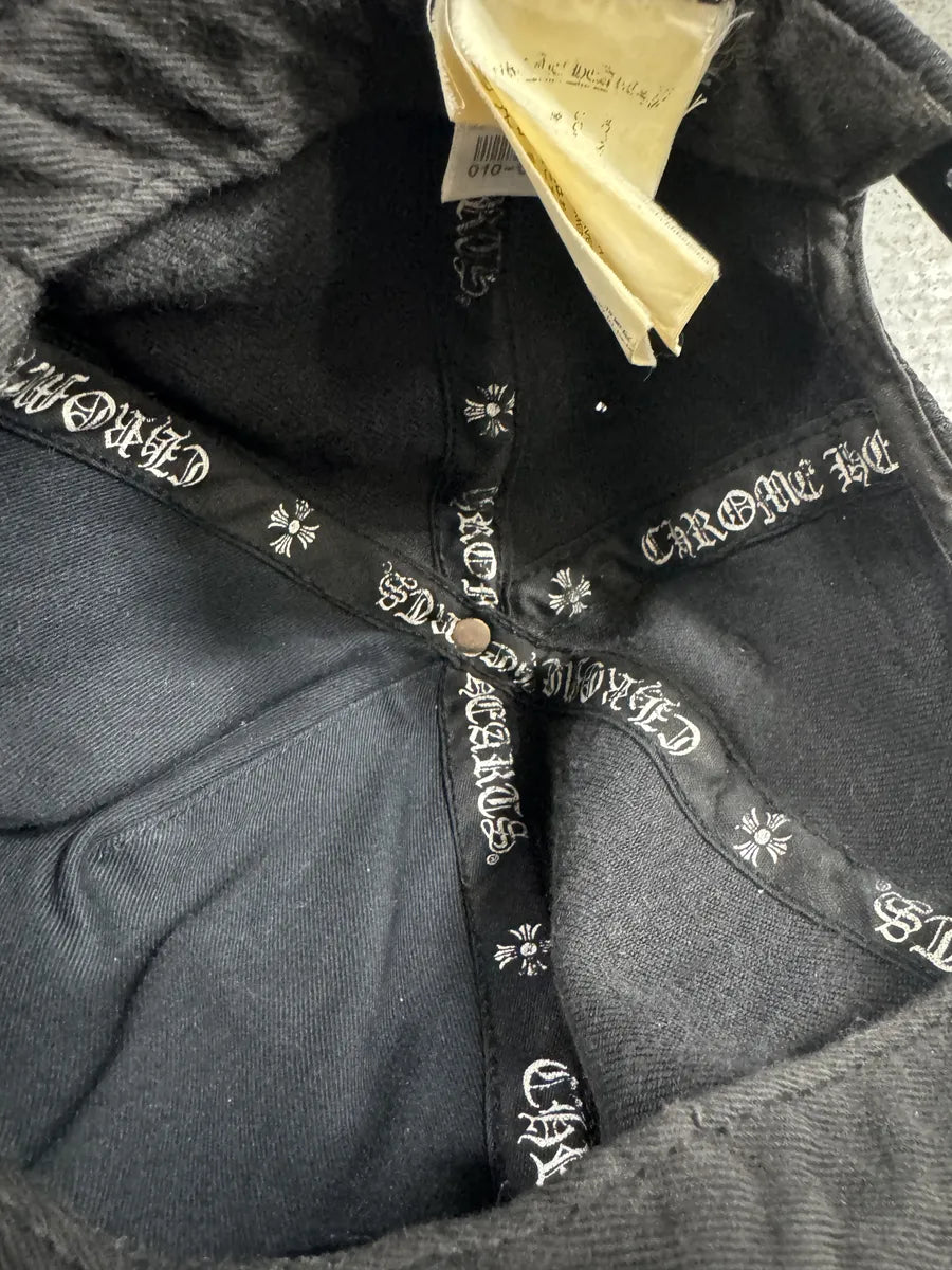 Chrome Hearts Dagger Silver Embellished Black Cap (OS) PvErEhn 11