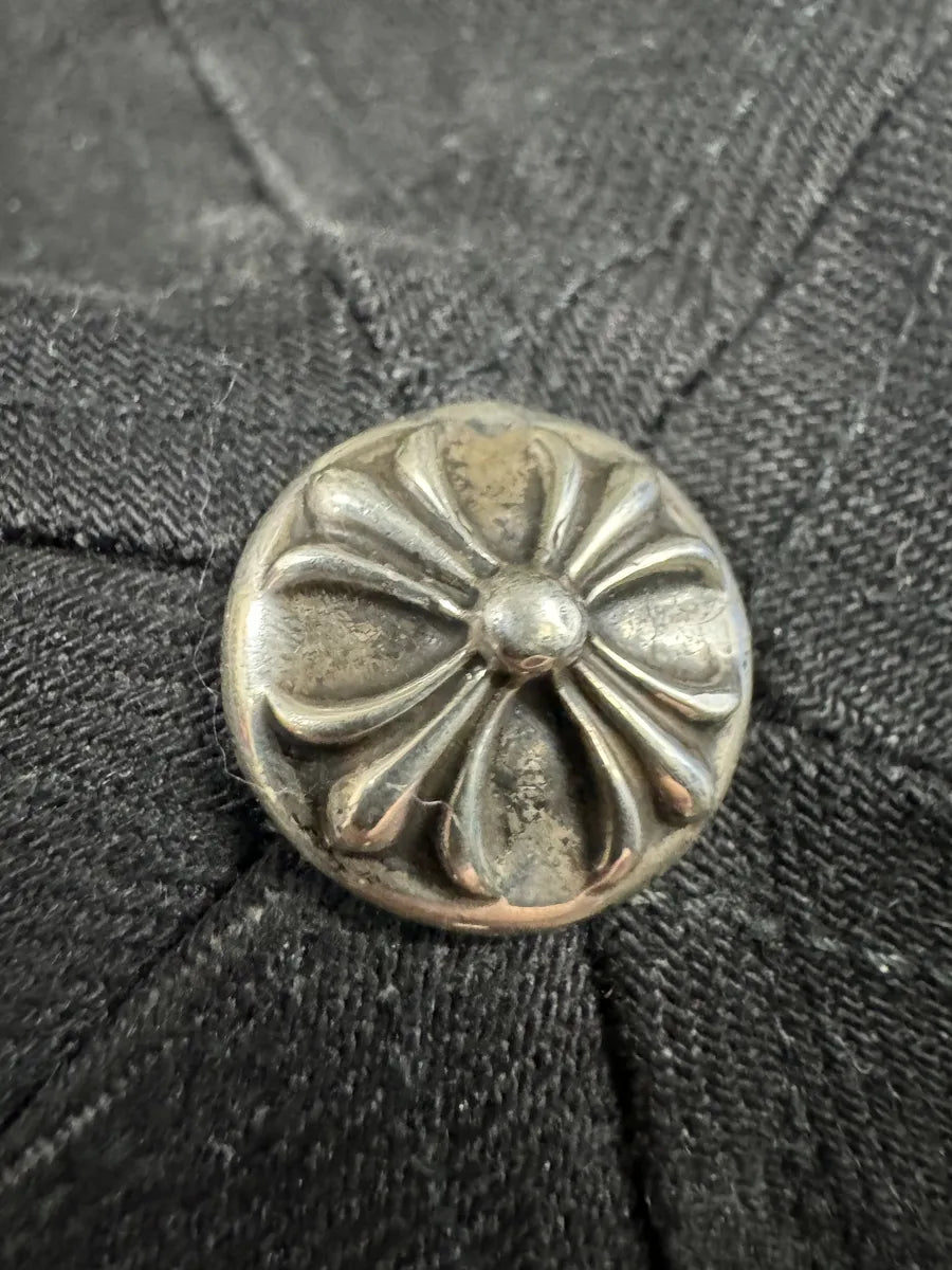 Chrome Hearts Dagger Silver Embellished Black Cap (OS) PvErEhn 12