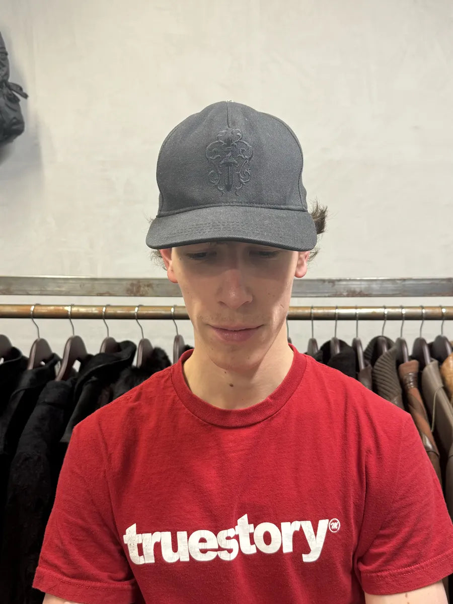 Chrome Hearts Dagger Silver Embellished Black Cap (OS) PvErEhn 3