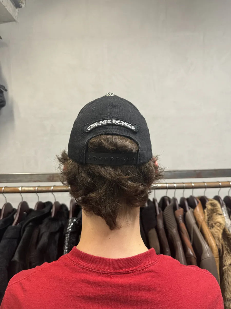 Chrome Hearts Dagger Silver Embellished Black Cap (OS) PvErEhn 4