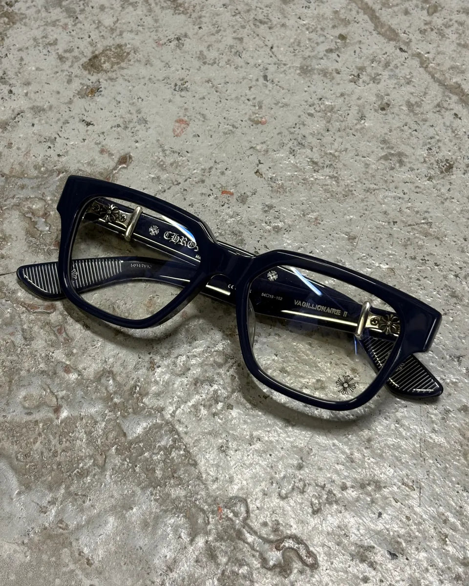 Chrome Hearts Dark Blue Vagillionaire II Sunglasses lIPlMCS 0
