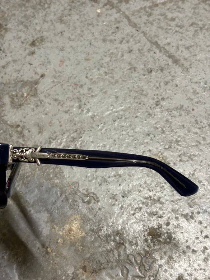 Chrome Hearts Dark Blue Vagillionaire II Sunglasses lIPlMCS 6