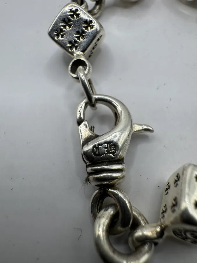 Chrome Hearts Dice & Crossball Silver Bracelet vLTwDCO 6