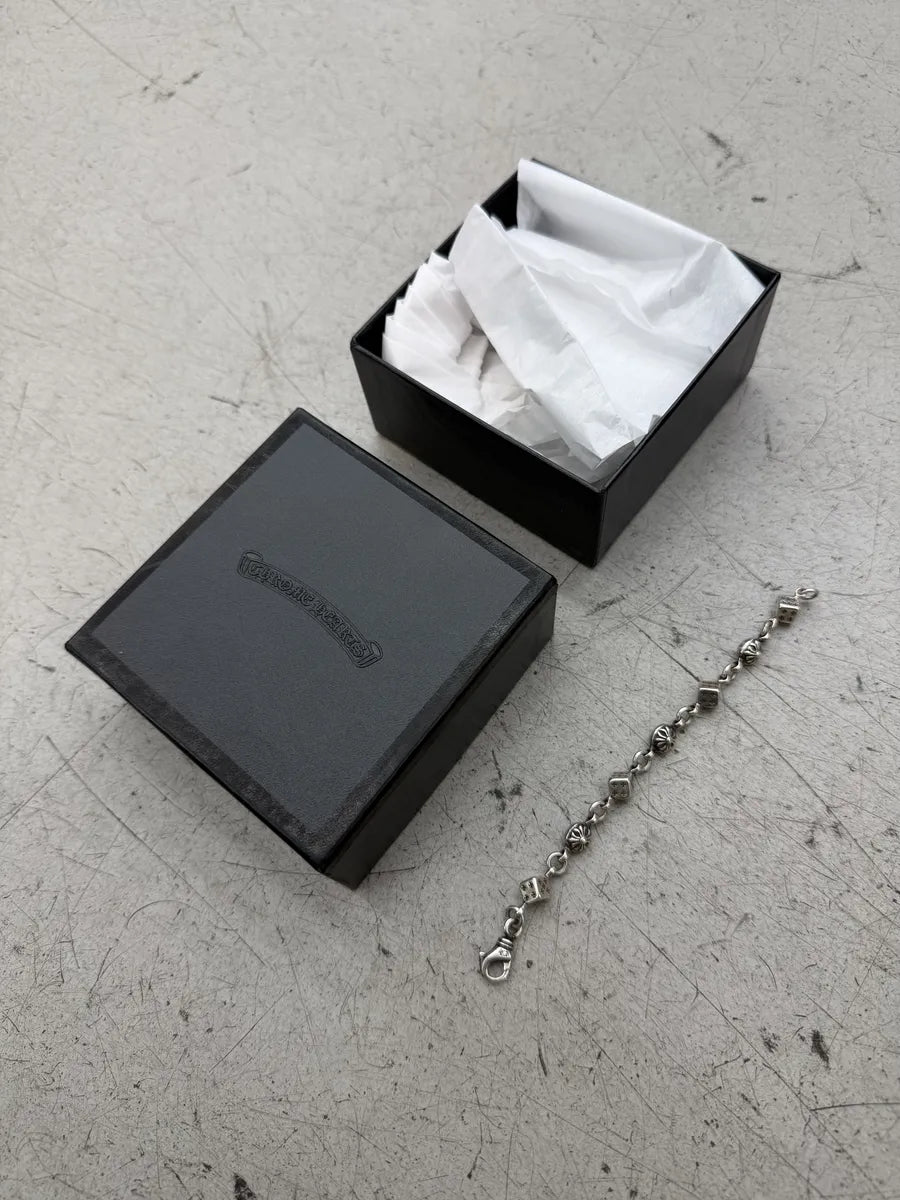 Chrome Hearts Dice & Crossball Silver Rock Bracelet QaNgvxa 2