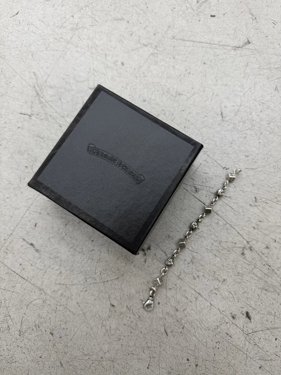 Chrome Hearts Dice & Crossball Silver Rock Bracelet QaNgvxa 3