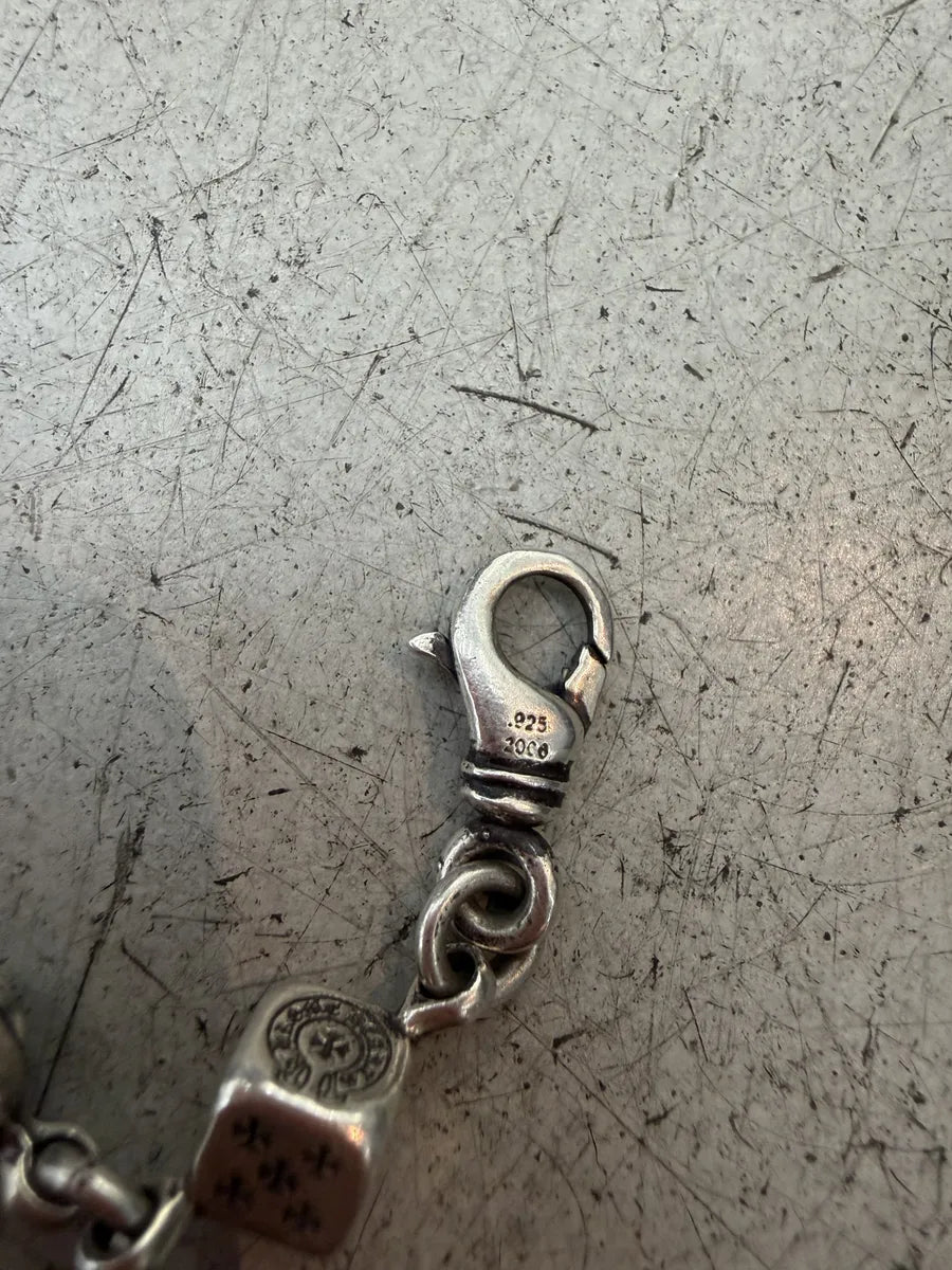 Chrome Hearts Dice & Crossball Silver Rock Bracelet QaNgvxa 9